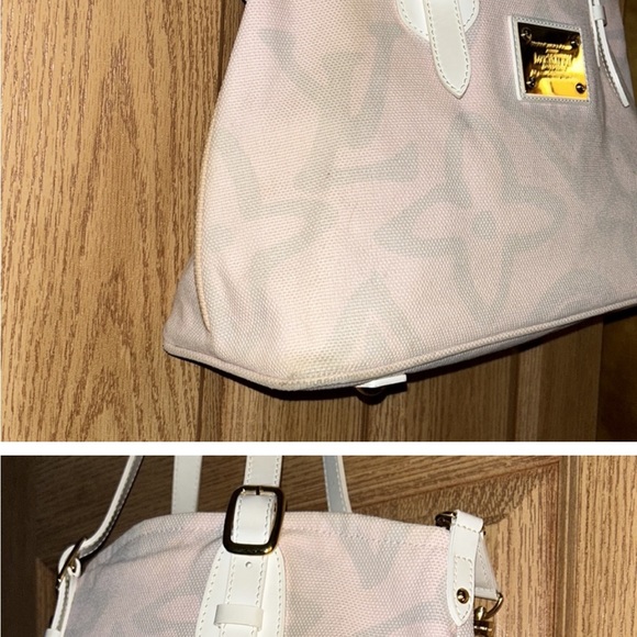 Authentic Louis Vuitton Pink and White Leather tote bag - Picture 3 of 7